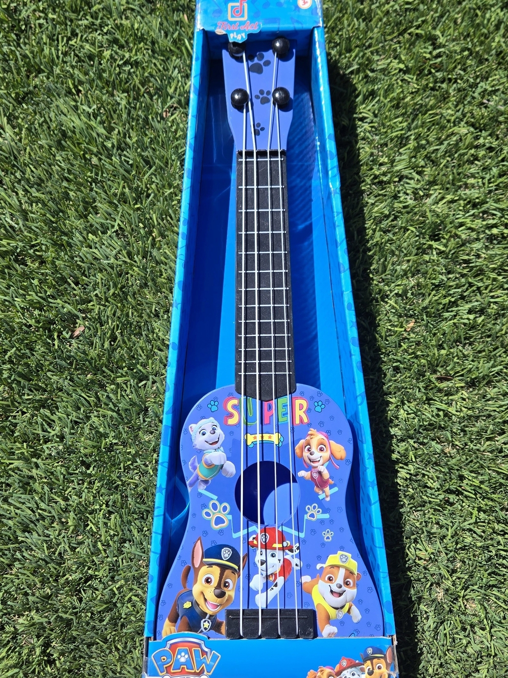 Paw Patrol Blue Kid’s Ukulele with Colorful Character Graphics NEW